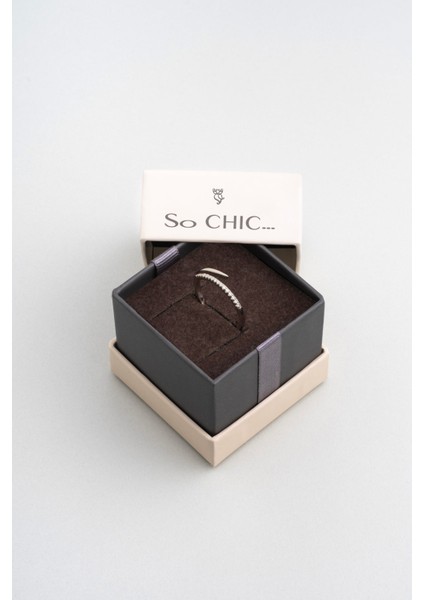 Liora 18 Ayar Beyaz Altın Kaplama Ayarlanabilir Gümüş Yüzük indirimleri