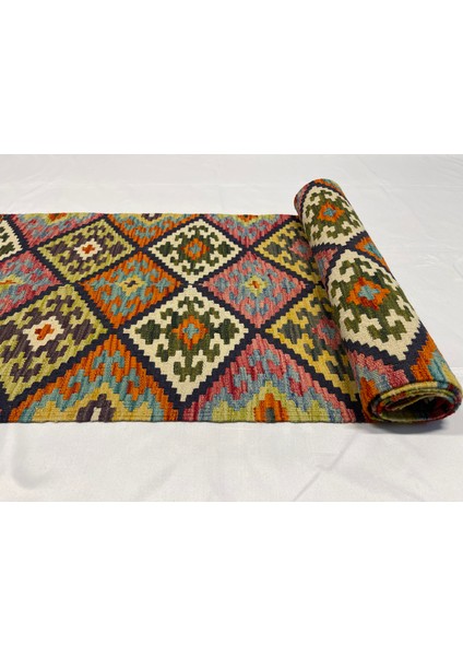 El Dokuma Afgan Kilim Yün Kök Boya