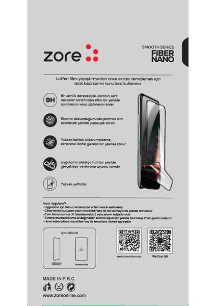Realme C3 Zore Fiber Nano Ekran Koruyucu modelleri