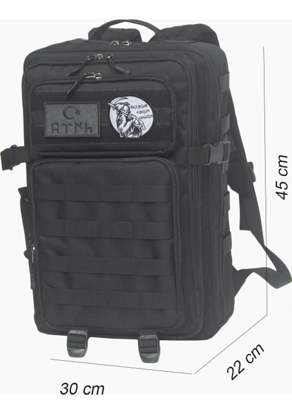 Ortaboy Taktik Sırt Çantası Günlük Spor Fitness Siyah 30 Litre modelleri