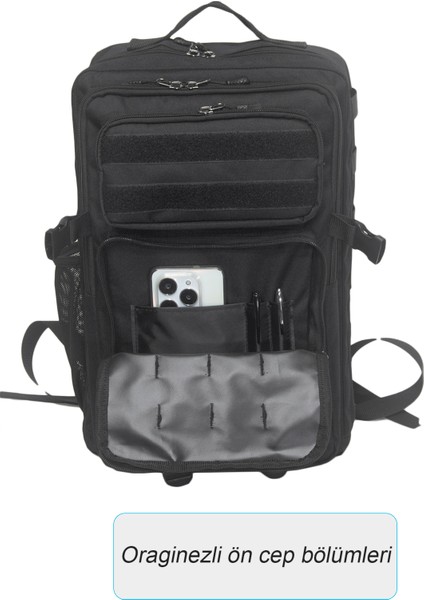 Ortaboy Taktik Sırt Çantası Günlük Spor Fitness Siyah 30 Litre fırsatları