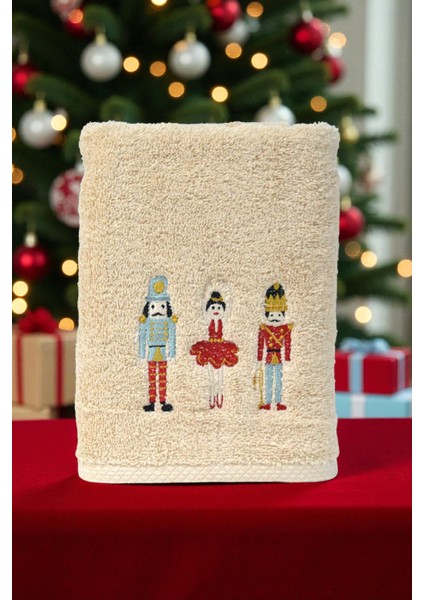 Kurşun Asker Nakışlı 50X90CM Yılbaşı Havlusu