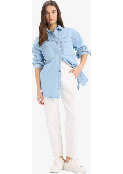 Cepli Çıtçıtlı Denim Ceket