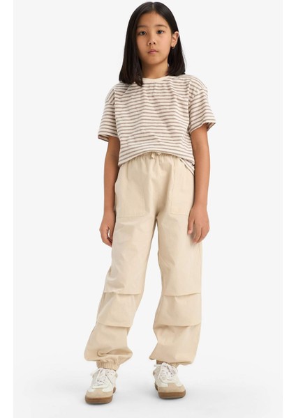 Kız Çocuk Paraşüt Jogger Paça Pantolon