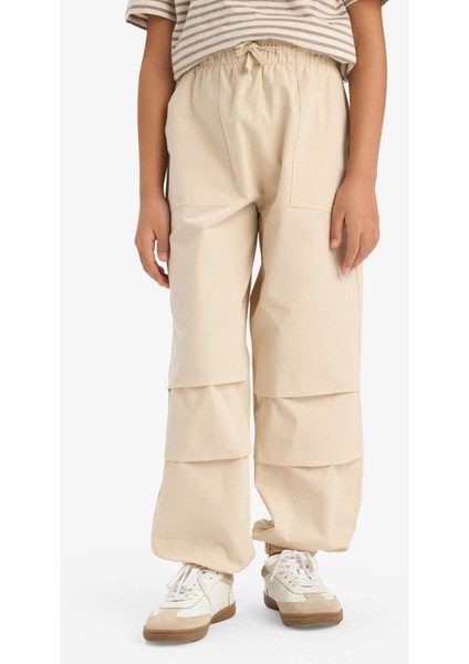 Kız Çocuk Paraşüt Jogger Paça Pantolon