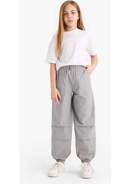 Kız Çocuk Paraşüt Jogger Paça Pantolon