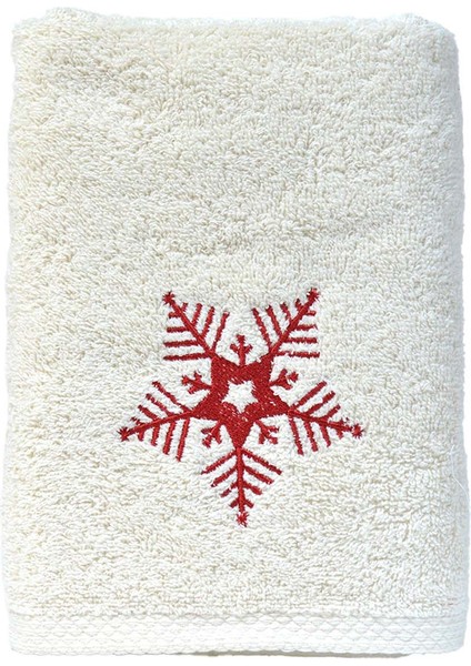 Kar Tanesi Nakışlı 50X90CM Yılbaşı Havlusu indirimleri