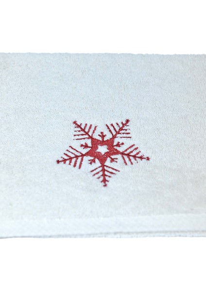 Kar Tanesi Nakışlı 50X90CM Yılbaşı Havlusu fırsatları