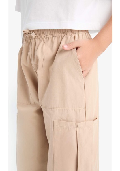 Kız Çocuk Paraşüt Kargo Jogger Paça Pantolon