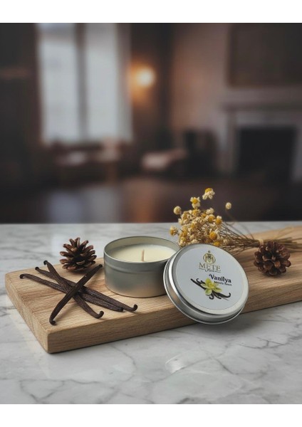 Vanilya Aromalı Teneke Mum