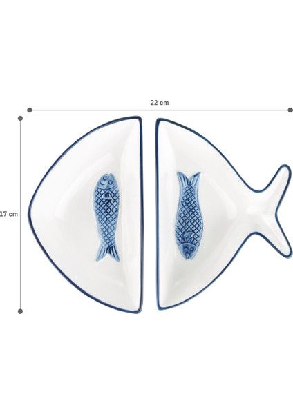 Marine 2 Parça Sunum Tabağı