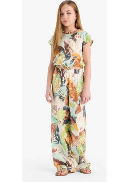 Kız Çocuk Desenli Kısa Kollu Bluz D8597A825SM