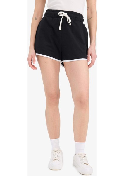 Regular Fit Beli Lastikli Bağcıklı Kalın Mini Şort A6224AX25SM