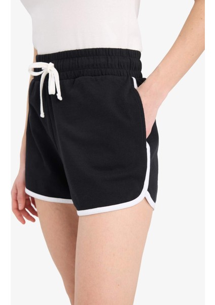 Regular Fit Beli Lastikli Bağcıklı Kalın Mini Şort A6224AX25SM