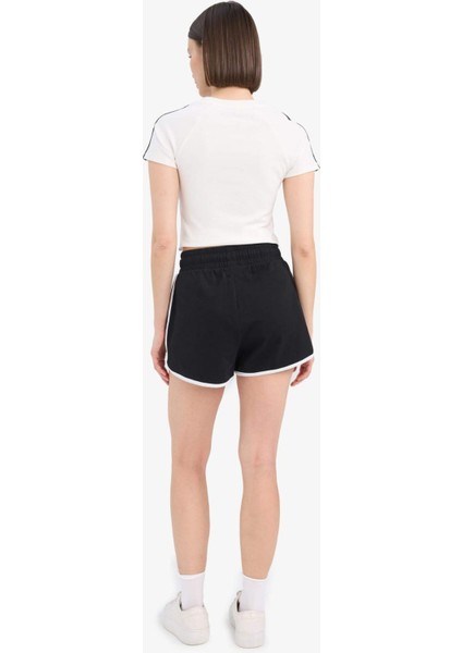 Regular Fit Beli Lastikli Bağcıklı Kalın Mini Şort A6224AX25SM