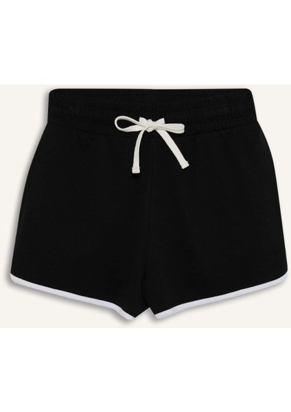 Regular Fit Beli Lastikli Bağcıklı Kalın Mini Şort A6224AX25SM