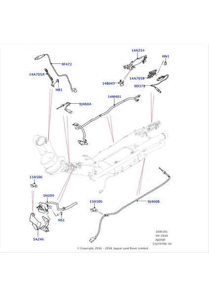 LR110465 Araba O2 Sensör Land Rover Discovery Sport Range Rover Evoque 2012-2019 LR071704 LR097990 (Yurt Dışından) modelleri
