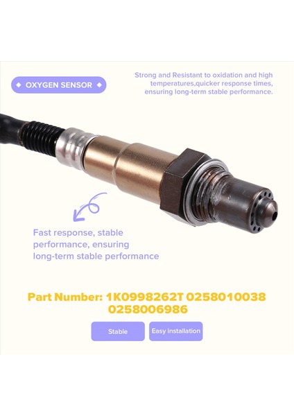 1K0998262T Araba O2 Sensör Audi A4 A4 A5 A8 Vw Passat Touareg Tiguan Golf 2007-2018 (Yurt Dışından) indirimleri