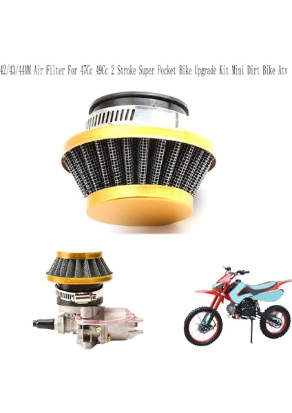 5 Adet 42MM Hava Filtresi 47CC 49CC Süper Çocuk Motosikleti Yükseltme Kiti Mini Dirt Bike Atv Quad Alüminyum Hava Filtresi Altın (Yurt Dışından) fırsatları