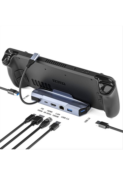 6 In 1 USB C Hub USB C Docking Istasyonu -Eksik 4K60Hz RJ45 PD100W Dock USB 3.0 Hub Alüminyum Alaşım (Yurt Dışından) fiyatları
