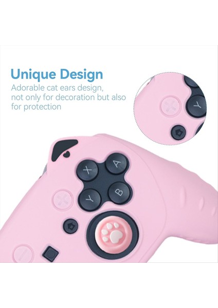 Nintendo Switch Için 2 Pro Kedi Kulak Oyunu Kontrolör Silikon Kılıf Anti-Slip Slip Ter-Kötü Sıkı Uyum Konforlu Oyun (Yurt Dışından) fırsatları