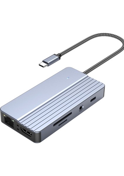 Cep Telefonları Dizüstü Bilgisayarlar ve Steam Oyun Konsolları Için 4K 10&#39 U 1 Arada Genişletme Bağlantı Istasyonu Hdtv Adaptör Tip-C Genişletme Bağlantı Istasyonu (Yurt Dışından)