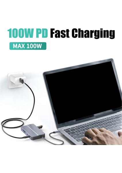 Cep Telefonları Dizüstü Bilgisayarlar ve Steam Oyun Konsolları Için 4K 10&#39 U 1 Arada Genişletme Bağlantı Istasyonu Hdtv Adaptör Tip-C Genişletme Bağlantı Istasyonu (Yurt Dışından) modelleri