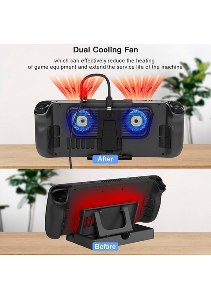 Steam Güverte Fan Soğutma Soğutucu Tutucu Braketi Harici Base Stand Yedek Dock, Buhar Deskesi Oyunu Aksesuarları (Yurt Dışından) modelleri