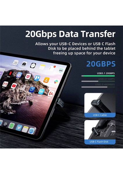 2x 180 Derece Açı USB C Adaptörü Usb-C Pd Şarj Tablet USB C U Şekli Dönüştürücü Buhar Güverte C-C 20G 140 W (Yurt Dışından) indirimleri