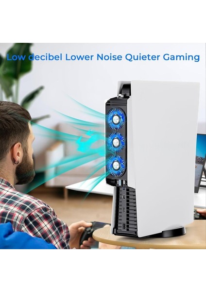 Ps5 Konsolu Soğutma Fanı Oyun Konsolu Sıcaklık Kontrolü Soğutma Soğutma Soğutma Soğutma Arka Soğutma Sessizce Hız Kolay Kullanım (Yurt Dışından) fırsatları