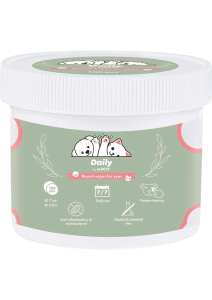 Daily Kedi Ve Köpek Göz Çevresi Temizleme Pedi 100lü