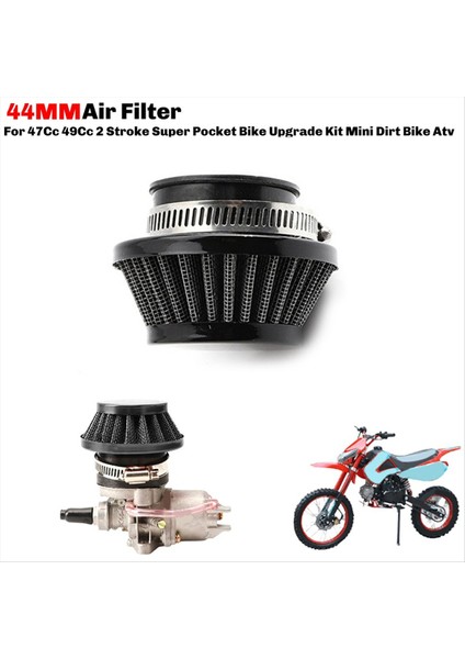 47/49CC Cep Bisikleti Mini Kir Bisiklet Karbüratör Temizleyici Siyah 44MM Motosiklet Hava Filtresi (Yurt Dışından) indirimleri