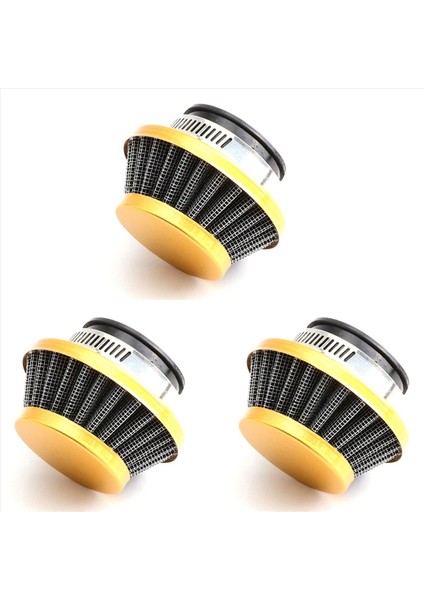 3 Adet 42 mm Hava Filtresi 47CC 49CC Süper Çocuk Motosikleti Yükseltme Kiti Mini Dirt Bike Atv Quad Alüminyum Hava Filtresi Altın (Yurt Dışından)