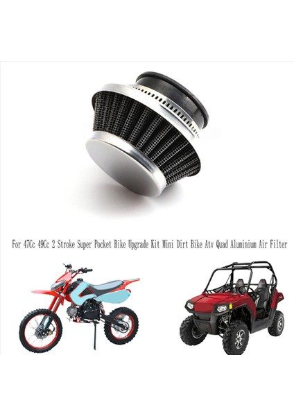 2 Adet 42 mm Hava Filtresi 47CC 49CC Süper Çocuk Motosikleti Yükseltme Kiti Mini Dirt Bike Atv Quad Alüminyum Hava Filtresi Gümüş (Yurt Dışından) fiyatları