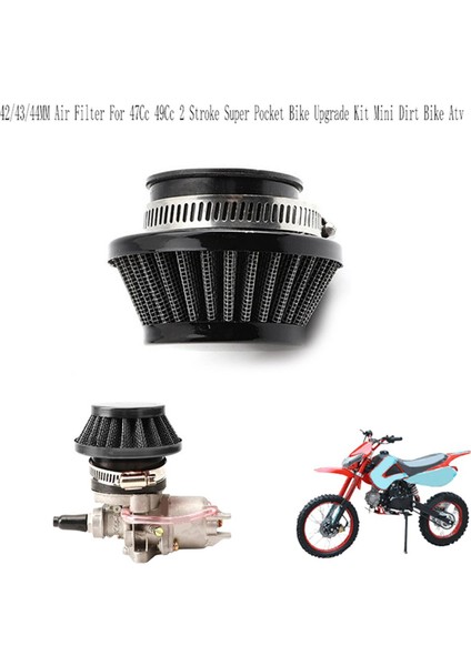 4 Adet 42 mm Hava Filtresi 47CC 49CC Süper Çocuk Motosikleti Yükseltme Kiti Mini Dirt Bike Atv Quad Alüminyum Hava Filtresi Siyah (Yurt Dışından) indirimleri