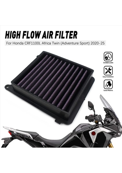 2x Motosiklet Hava Filtresi Honda CRF1000L Afrika Ikiz Macera Spor 2020-2025 Motosiklet Aksesuarları (Yurt Dışından) fırsatları