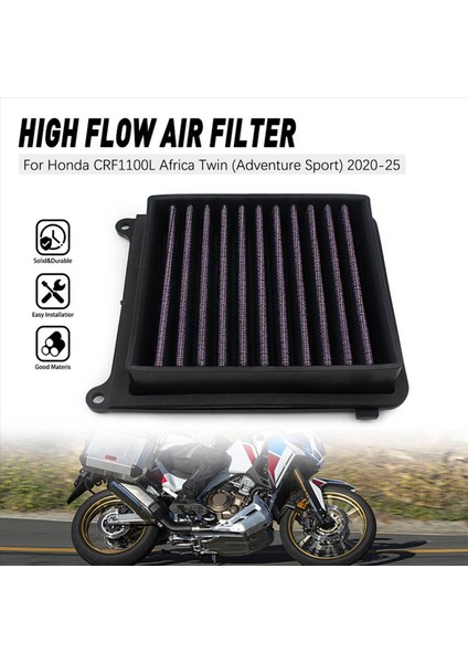 2x Motosiklet Hava Filtresi Honda CRF1000L Afrika Ikiz Macera Spor 2020-2025 Motosiklet Aksesuarları (Yurt Dışından) indirimleri