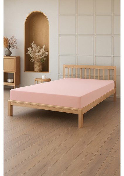 %100 Pamuk Tek Kişilik Lastikli Çarşaf - Düz Renk - 100X200 cm & 120X200 cm