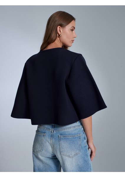 60997 Çıtçıt Düğmeli Triko Hırka-Lacivert fiyatları
