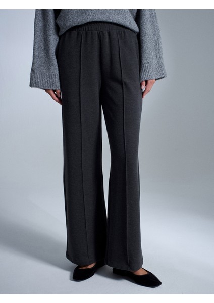 71927 Beli Lastikli Dikiş Detaylı Bol Eşofman-Antrasit M indirimleri