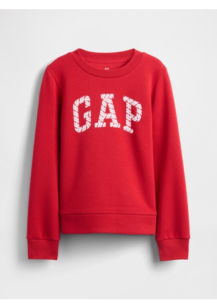 Kız Çocuk Kırmızı Grafik Gap Logo Sweatshirt indirimleri