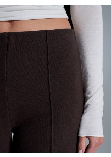 71941 Beli Lastikli Geniş Paça Eşofman-Koyu Kahve fırsatları