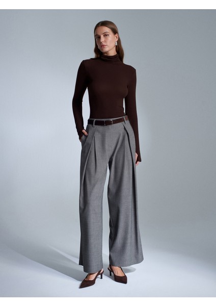 32253 Yün Karışımlı Balıkçı Yaka Top-Koyu Kahve indirimleri