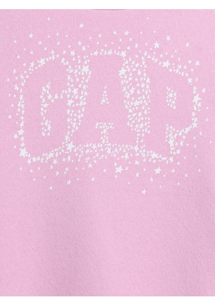 Kız Çocuk Pembe Grafik Gap Logo Sweatshirt fiyatları