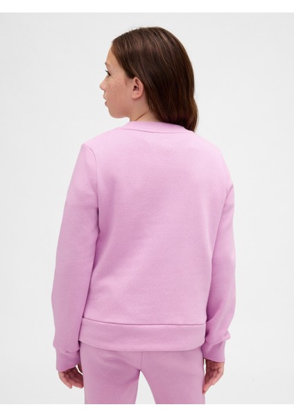 Kız Çocuk Pembe Grafik Gap Logo Sweatshirt fırsatları