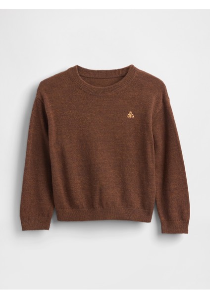 Erkek Bebek Kahverengi Bisiklet Yaka Kazak