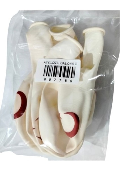 Ayyıldızlı Balon 5 Li Bayraklı Balon - 2 Paket