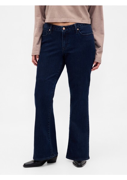 Kadın Lacivert Curvy Low Rise Long & Lean Jean Pantolon