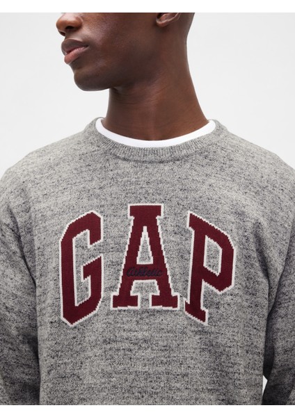 Erkek Gri Relaxed Gap Logo Intarsia Sweat modelleri
