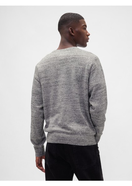 Erkek Gri Relaxed Gap Logo Intarsia Sweat fırsatları